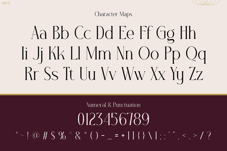 GRACIA Font website image