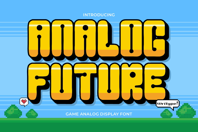 WR Analog Future Font website image
