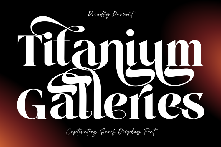 Titanium Galleries Font website image