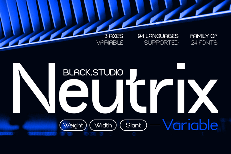 Neutrix Font website image