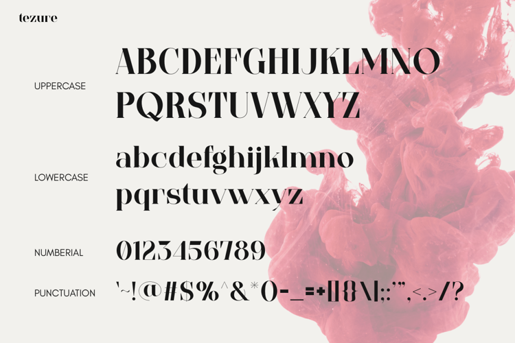 Tezure Font website image