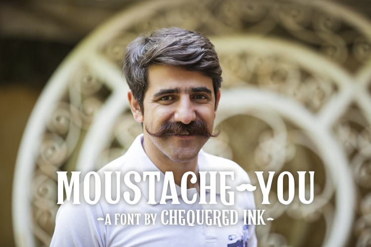 Moustache You Font website image