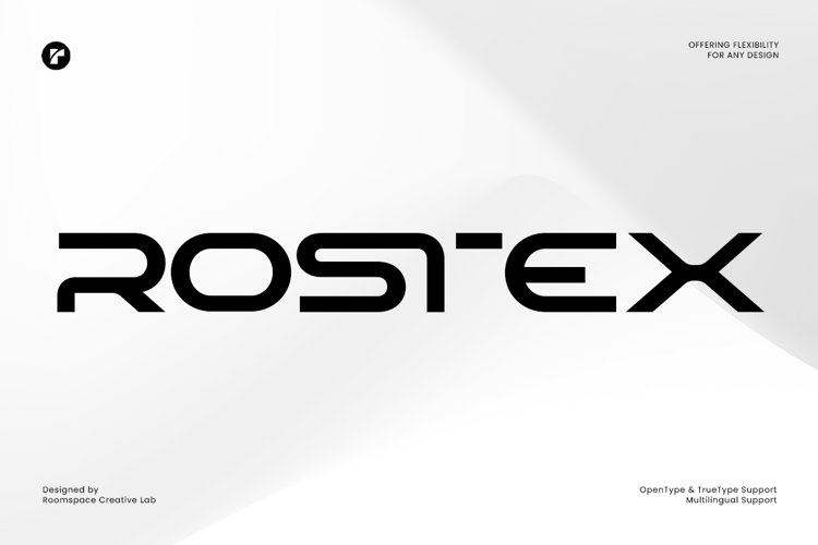 Rostex Font website image