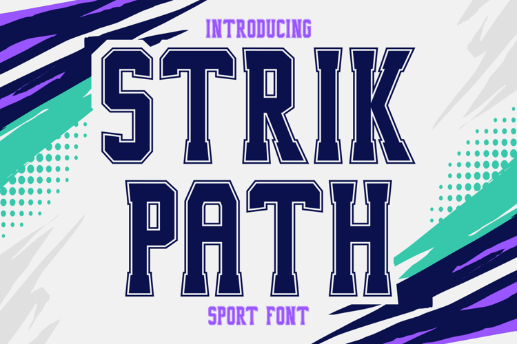 Strik Path Font website image