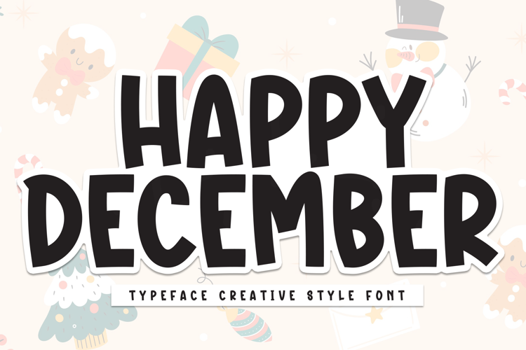 Happy December Font website image