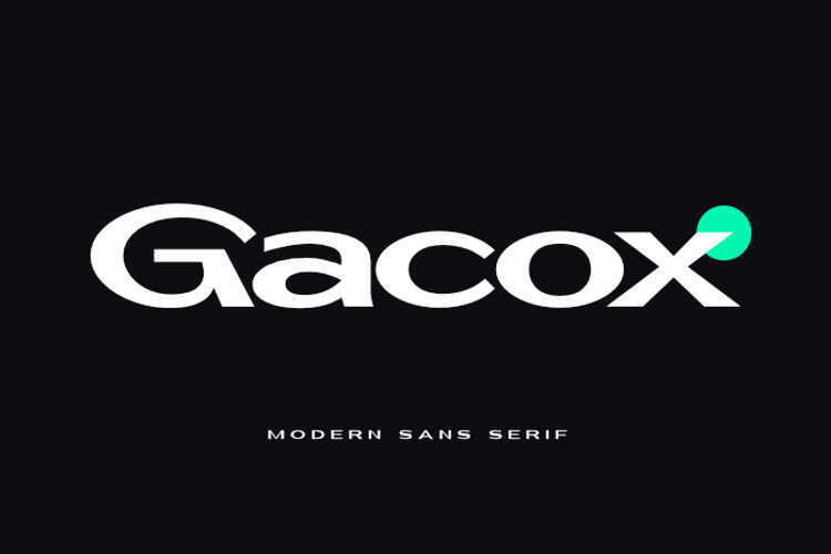 Gacox Font website image