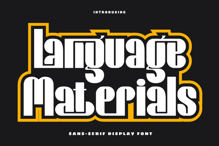 Language Materials Font website image