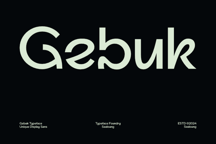 Gebuk Font website image