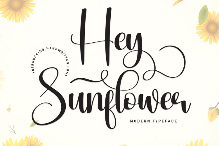 Hey Sunflower Font website image