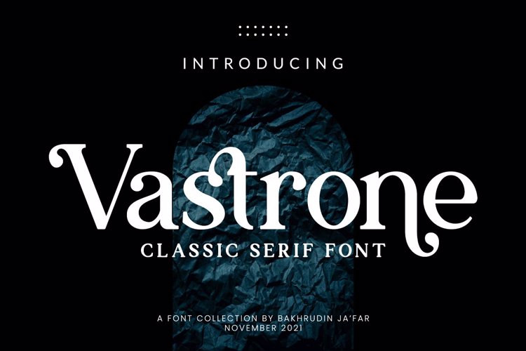 Vastrone Font website image