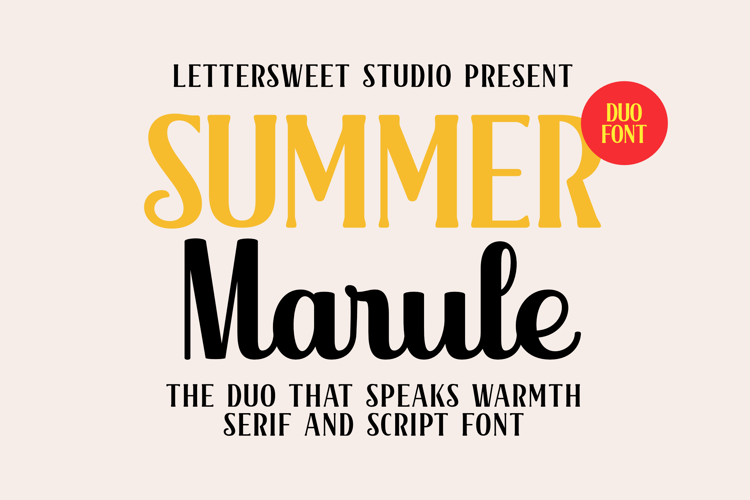 Summer Marule Font website image
