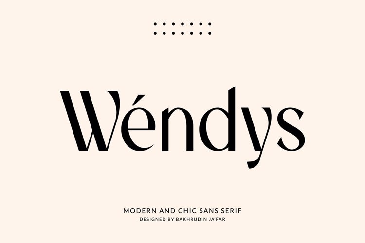 Wendys Font website image