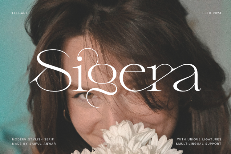 Sigera Font website image