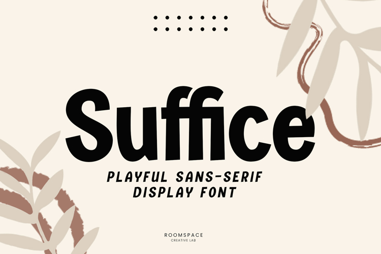 Suffice Font website image