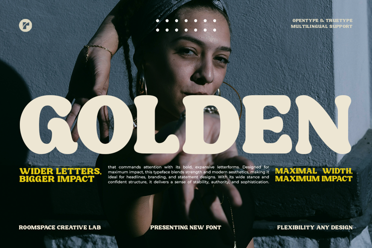 Golden Fat Font website image