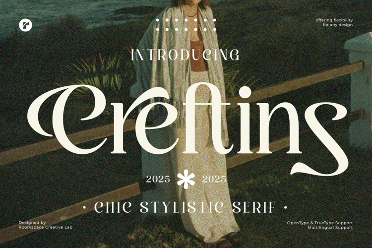 Creftins Font website image
