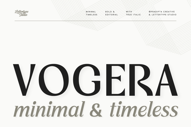Vogera Font website image