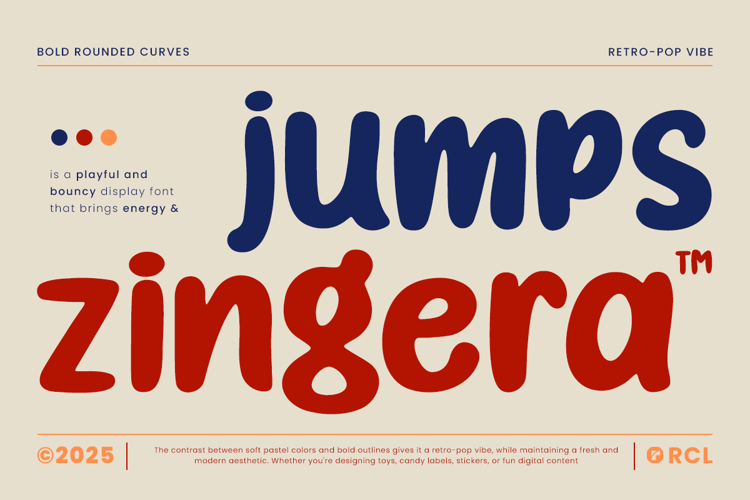 Jump Zingera Font website image