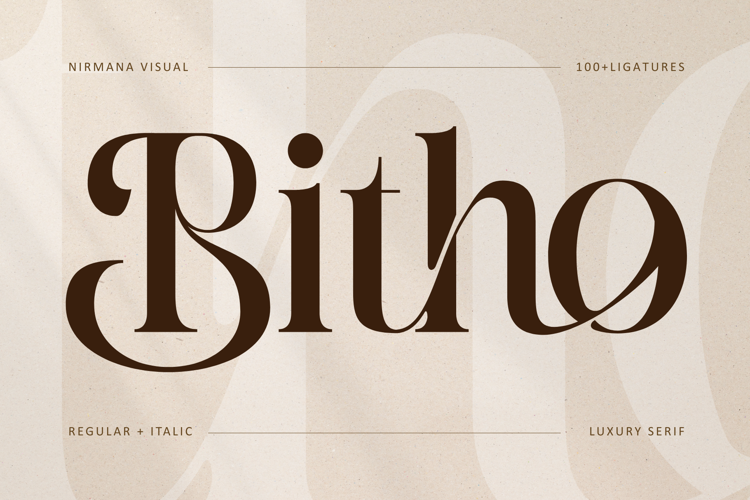 Bitho Luxury Font website image