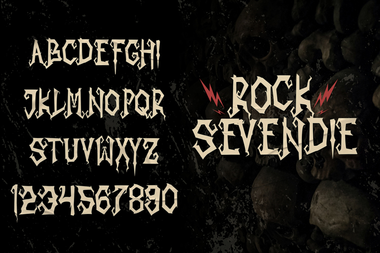 Rock Sevendie Font website image