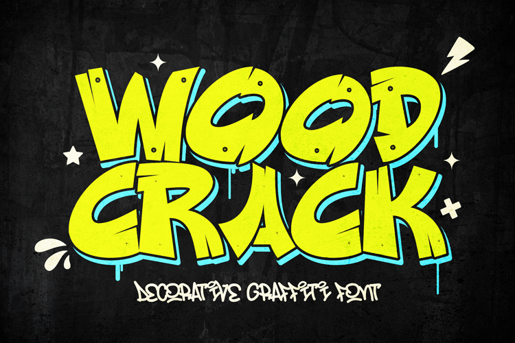 Wood Crack Font website image