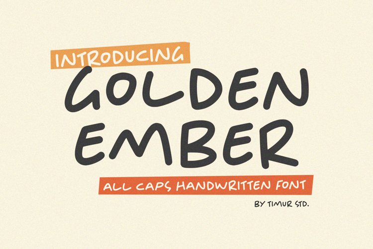 Golden Ember Font website image