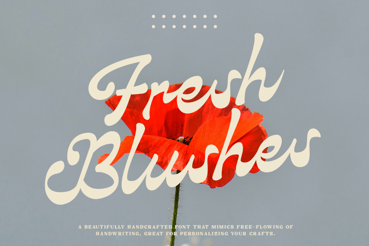 Fresh Blushes Font website image