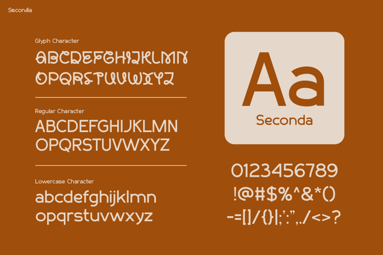 Seconda Font website image