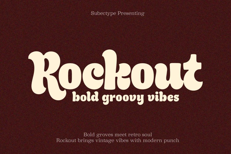 Rockout Vintage Font website image