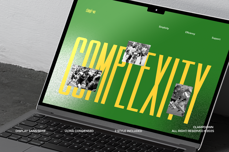 IT Clampdown Font website image