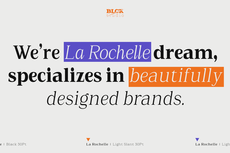 La Rochelle Font website image