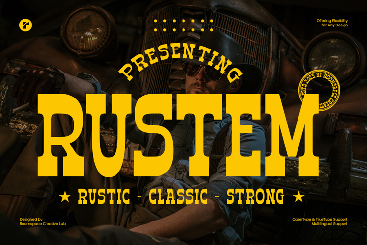 Rustem Font website image