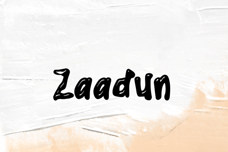 z  Zaadun Font website image