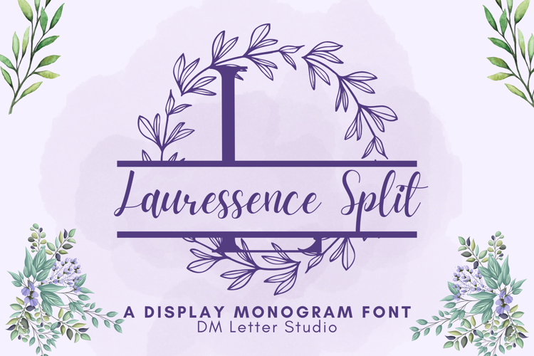 Lauressence Split Monogram Font website image