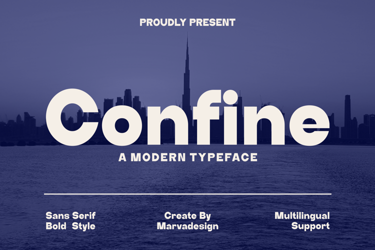 Confine Font website image
