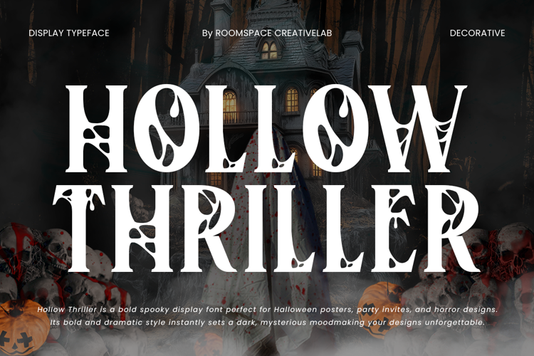 Hollow Thriller Font website image