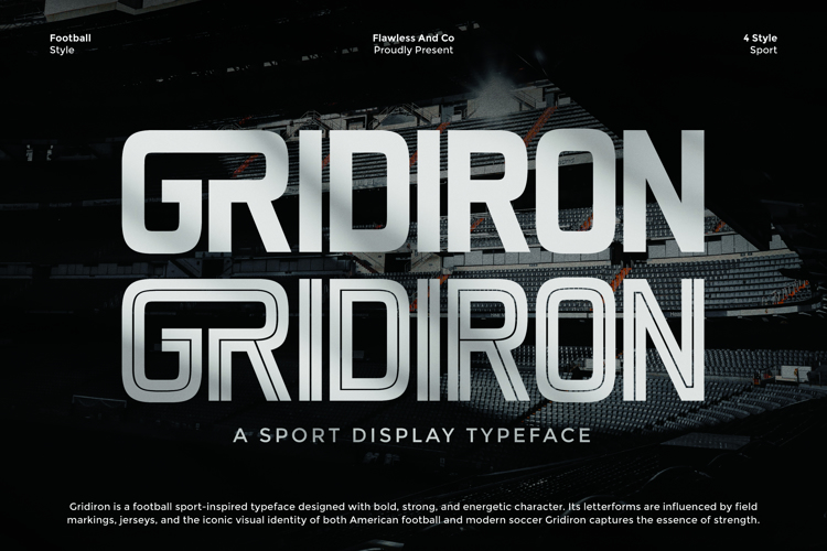 GRIDIRON Font website image