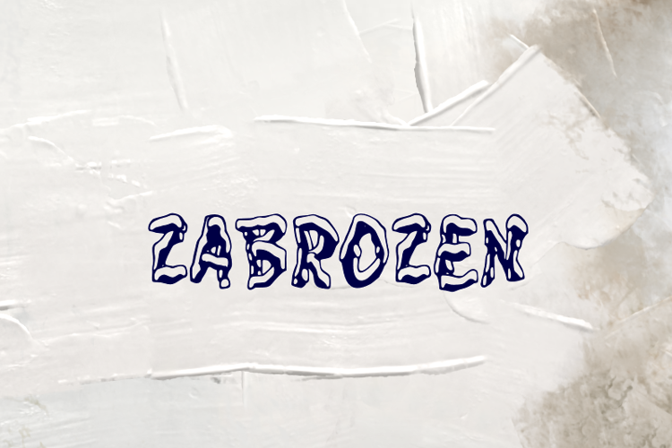 z  Zabrozen Font website image
