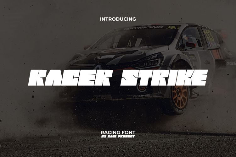 Racer Strike Font website image