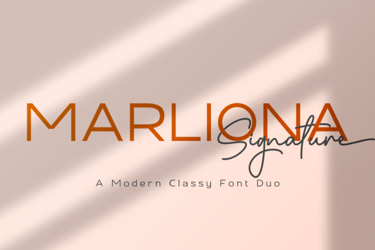 Marliona Signature Font website image