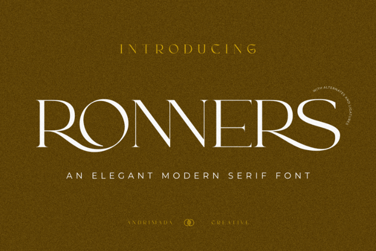 Ronners Font website image