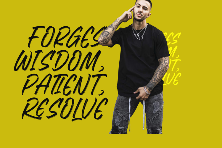 Flackin Bruska VERSION Font website image