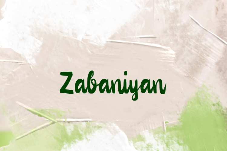 z  Zabaniyan Font website image