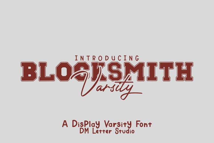 Blocksmith Varsity Font website image