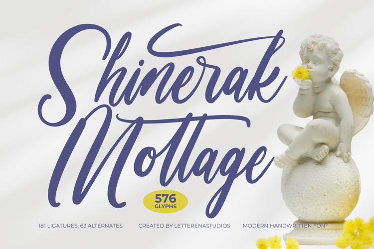 Shinerak Mottage VERSION Font website image