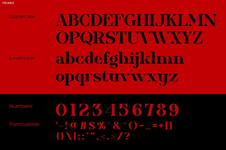 Prodigy Font website image