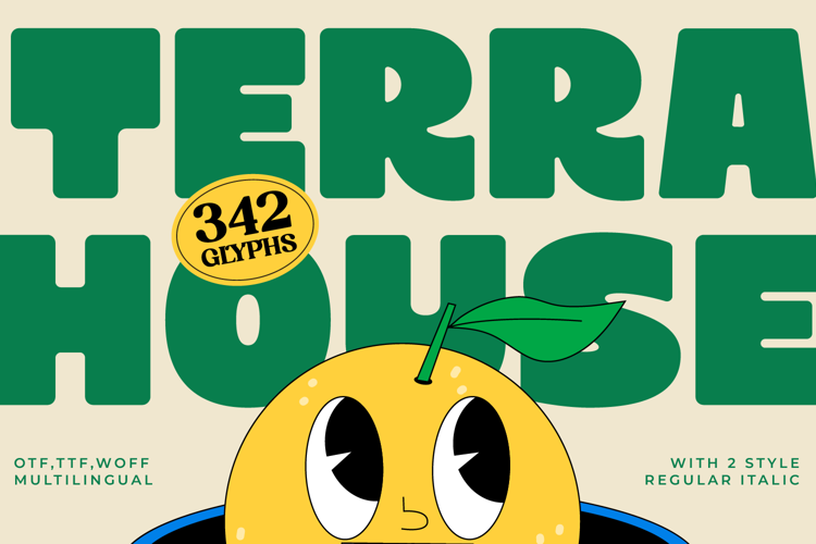 Terra House Font website image