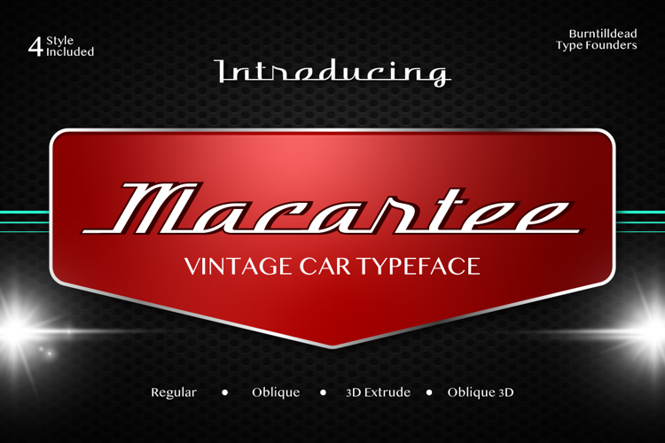 Macartee Font website image
