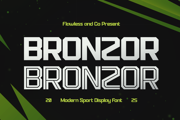 BRONZOR Font website image