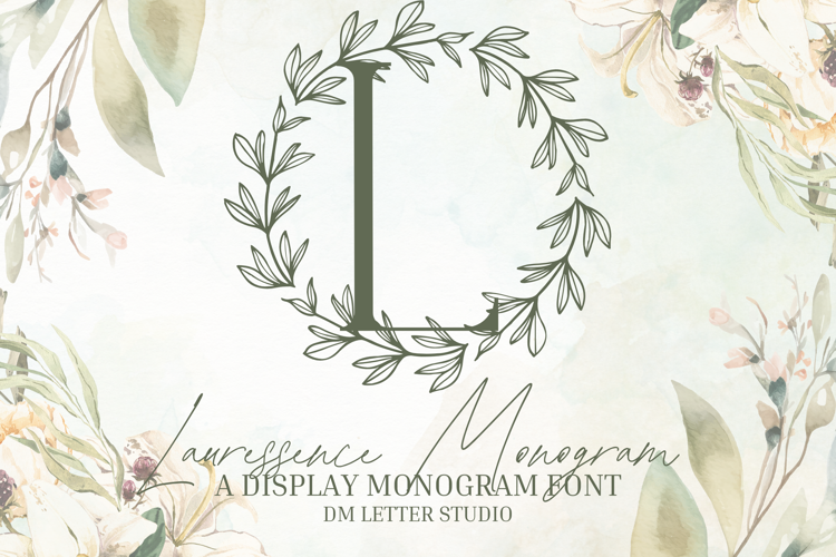 Lauressence Monogram Font website image